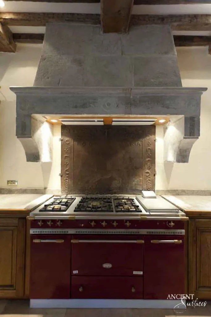 Rustic Provincial Limestone Hood by Ancient Surfaces