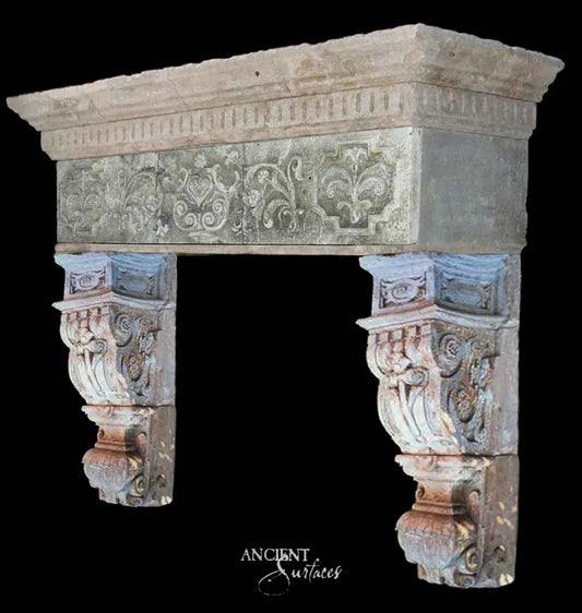 reclaimed_antique_limestone_kitchen_hoods_hand_carved_stone_range_hoods_french_provincial_design_custom_made_by_Ancient_Surfaces
